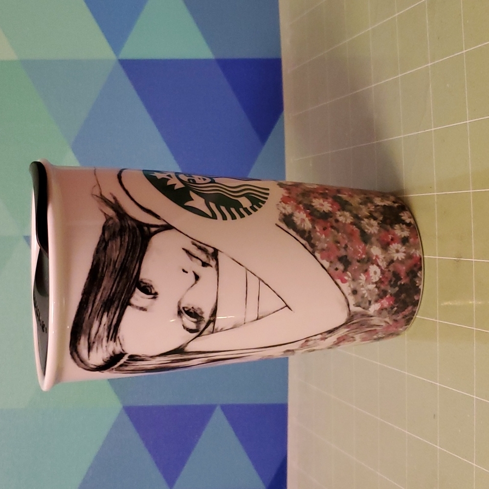 2013 Starbucks Limited Edition Charlotte Ronson Ceramic Travel Mug 12oz MINT!